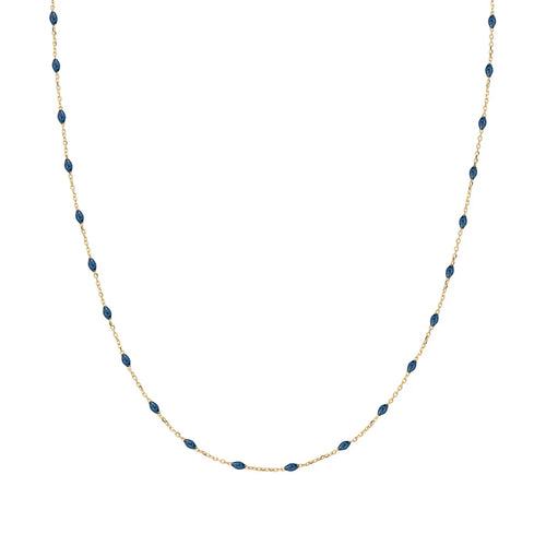 AMEN AU9CLGBL Collana Oro 9kt e Smalto Blu