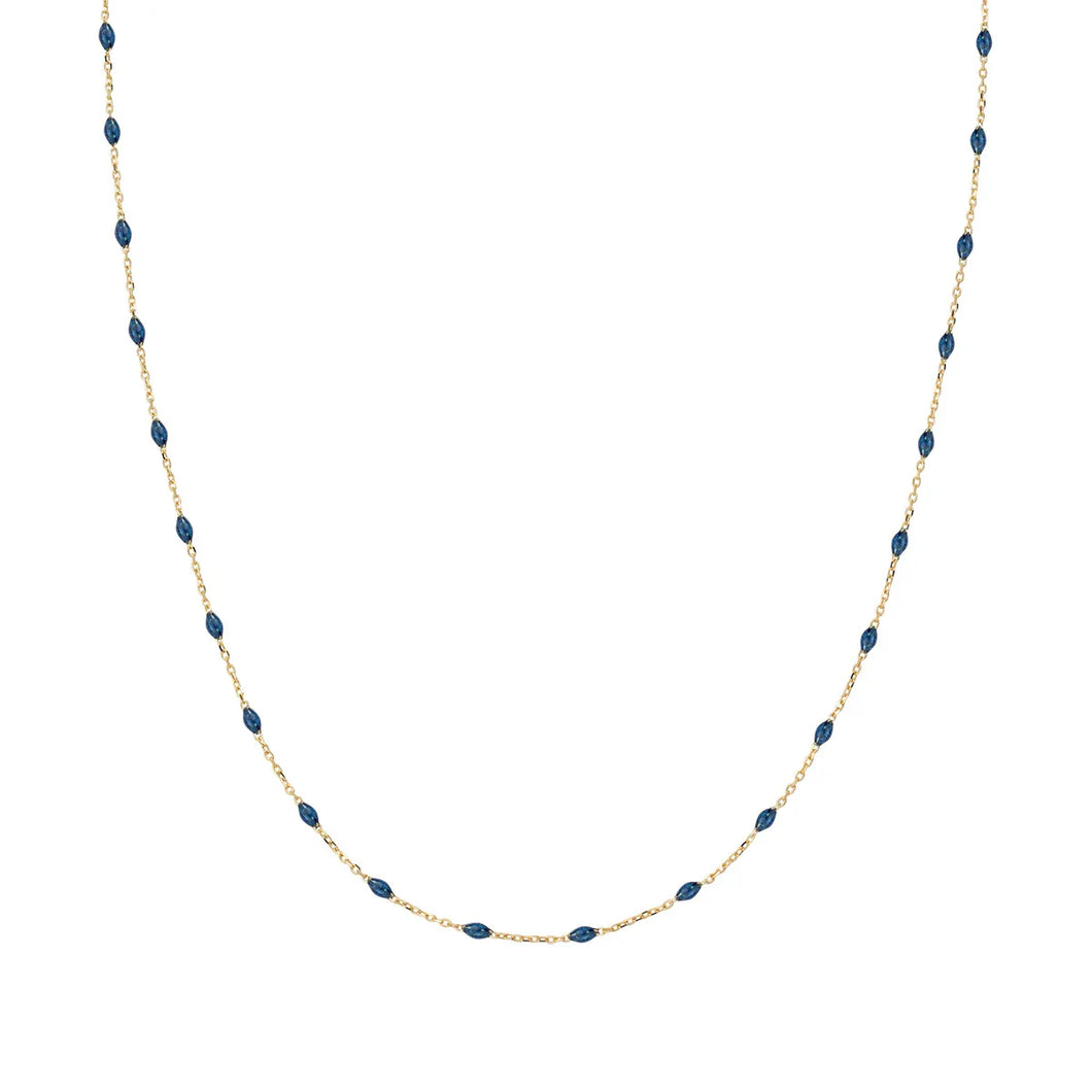 AMEN AU9CLGBL Collana Oro 9kt e Smalto Blu