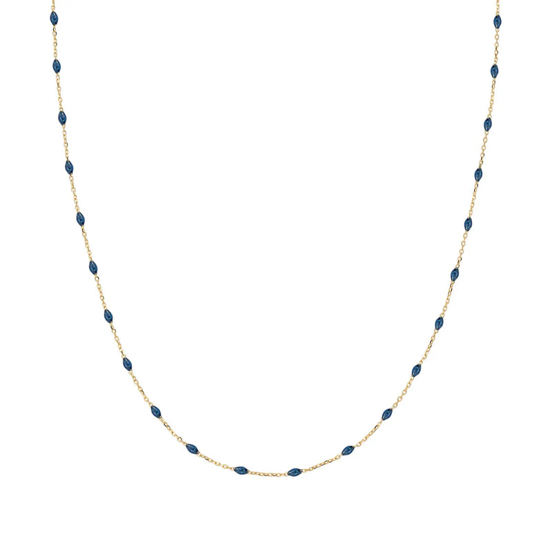 AMEN AU9CLGBL Collana Oro 9kt e Smalto Blu
