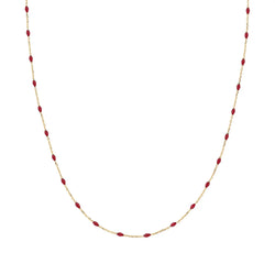 AMEN AU9CLGR Collana Oro 9kt e Smalto Rubino