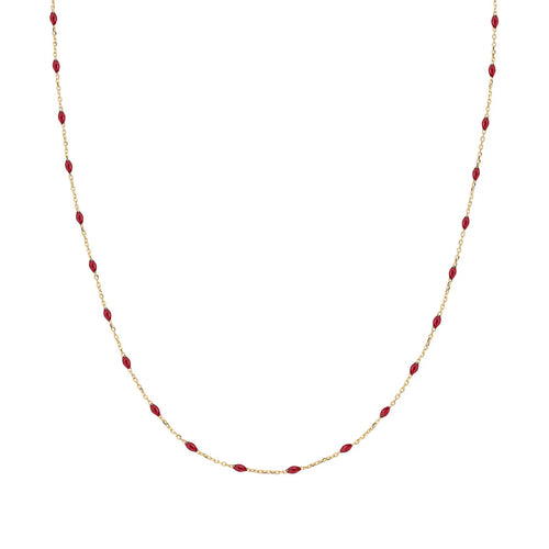 AMEN AU9CLGR Collana Oro 9kt e Smalto Rubino