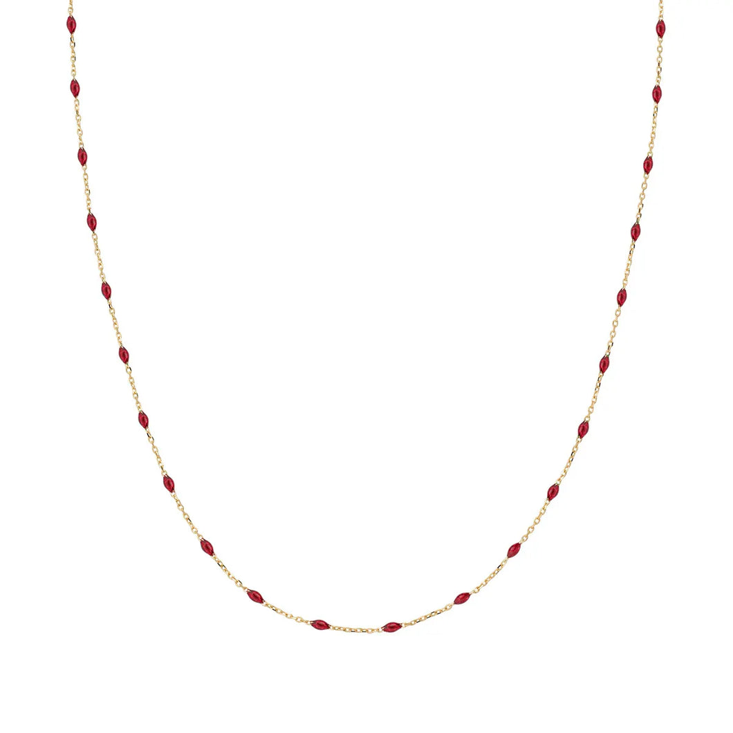 AMEN AU9CLGR Collana Oro 9kt e Smalto Rubino