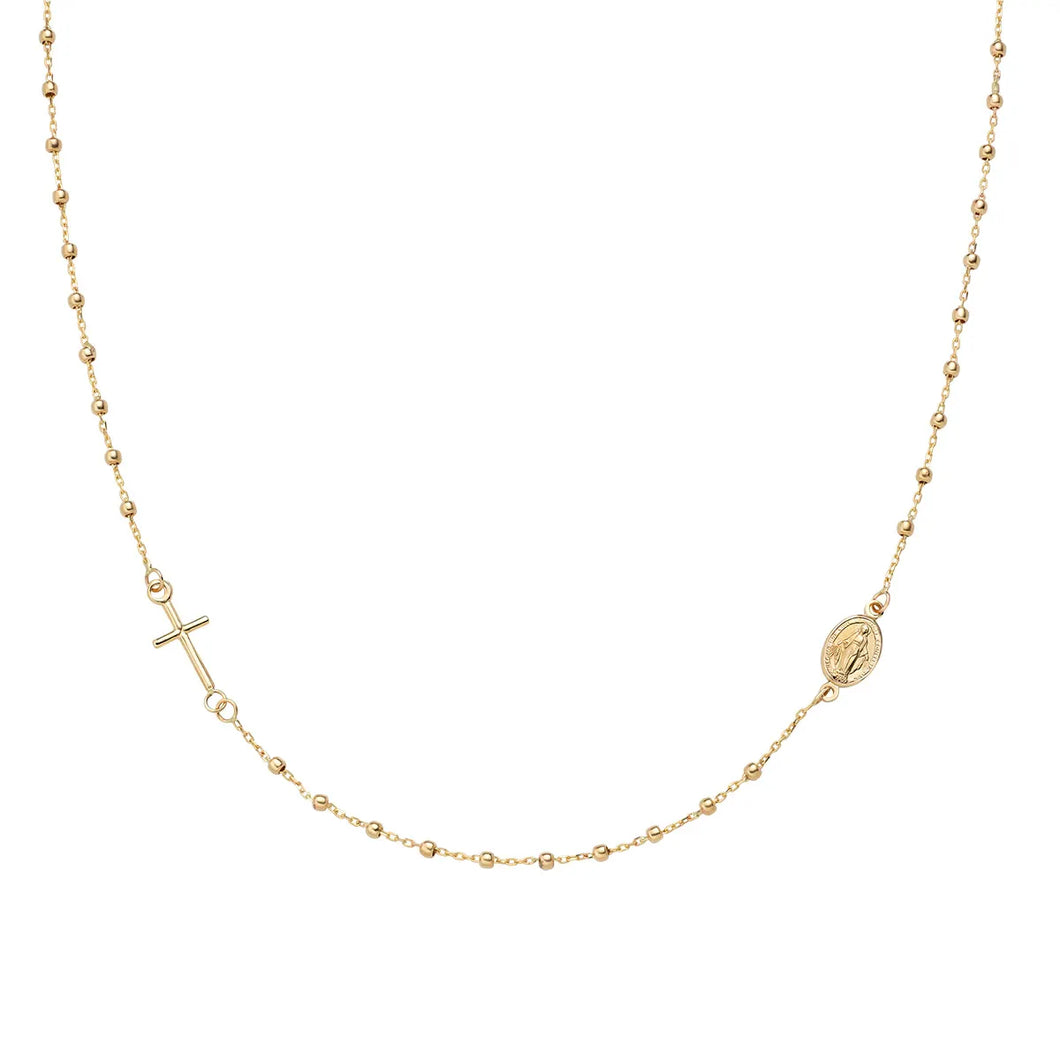AMEN AU9CRO18G3 Collana Rosario Girocollo Oro 9kt