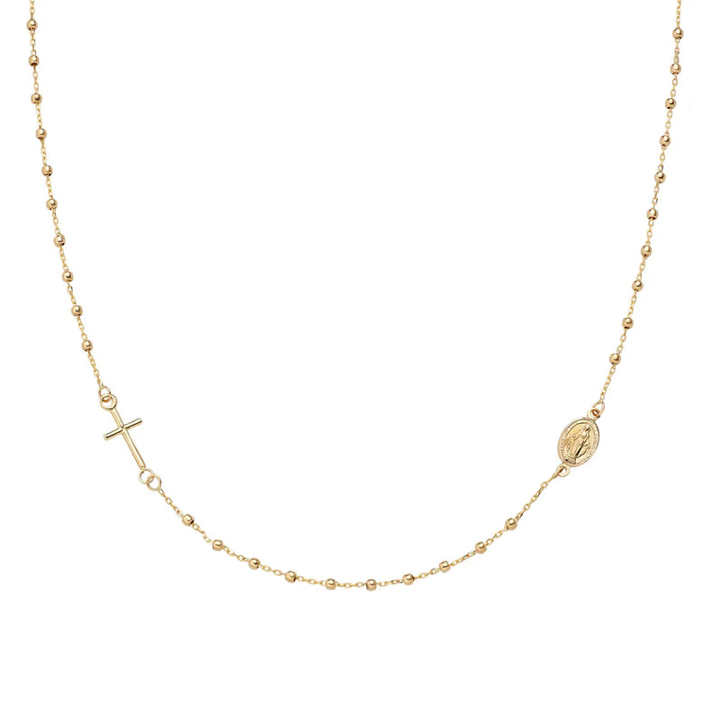 AMEN AU9CRO18G3 Collana Rosario Girocollo Oro 9kt