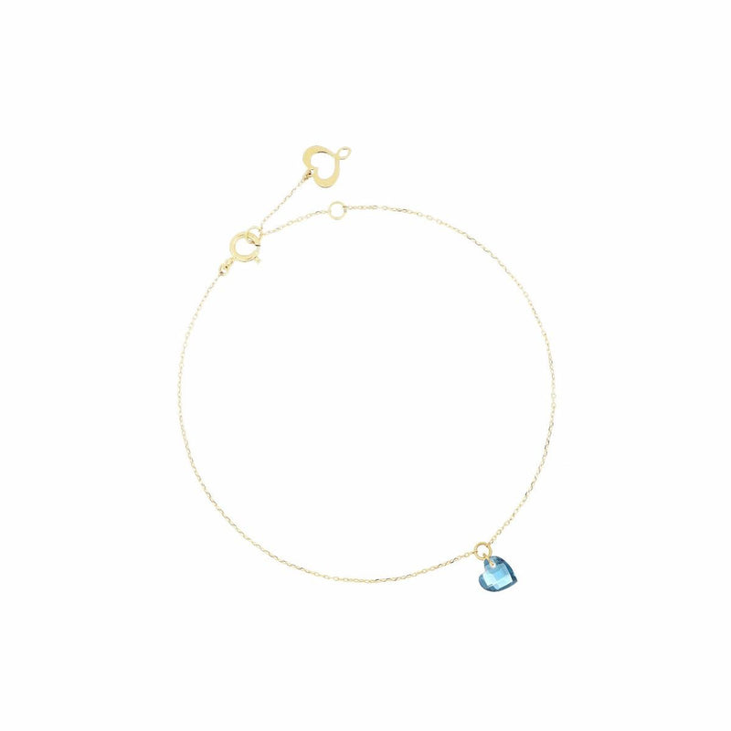 MAMAN ET SOPHIE AURUM BRCUNTB BRACCIALE CUORE NUDO BLU