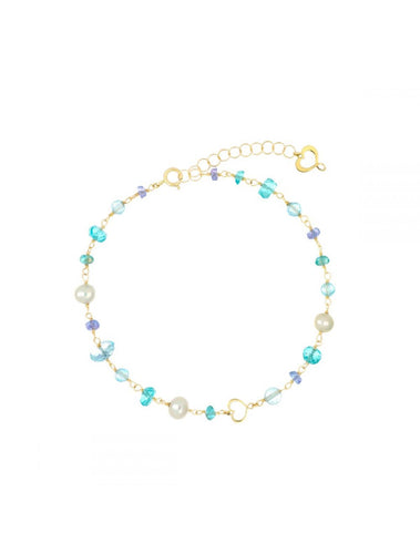 MAMAN ET SOPHIE BRNUVCRAZ BRACCIALE 18KT NUVOLE AZZURRO