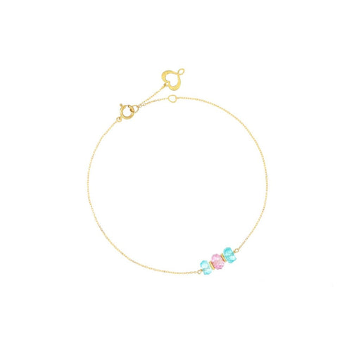 MAMAN ET SOPHIE BRSSO2AP1TR BRACCIALE 18KT APATITE E TOPAZIO ROSA