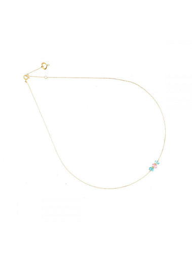 MAMAN ET SOPHIE GCSSO2AP1TR GIROCOLLO 18KT APATITE E TOPAZIO ROSA
