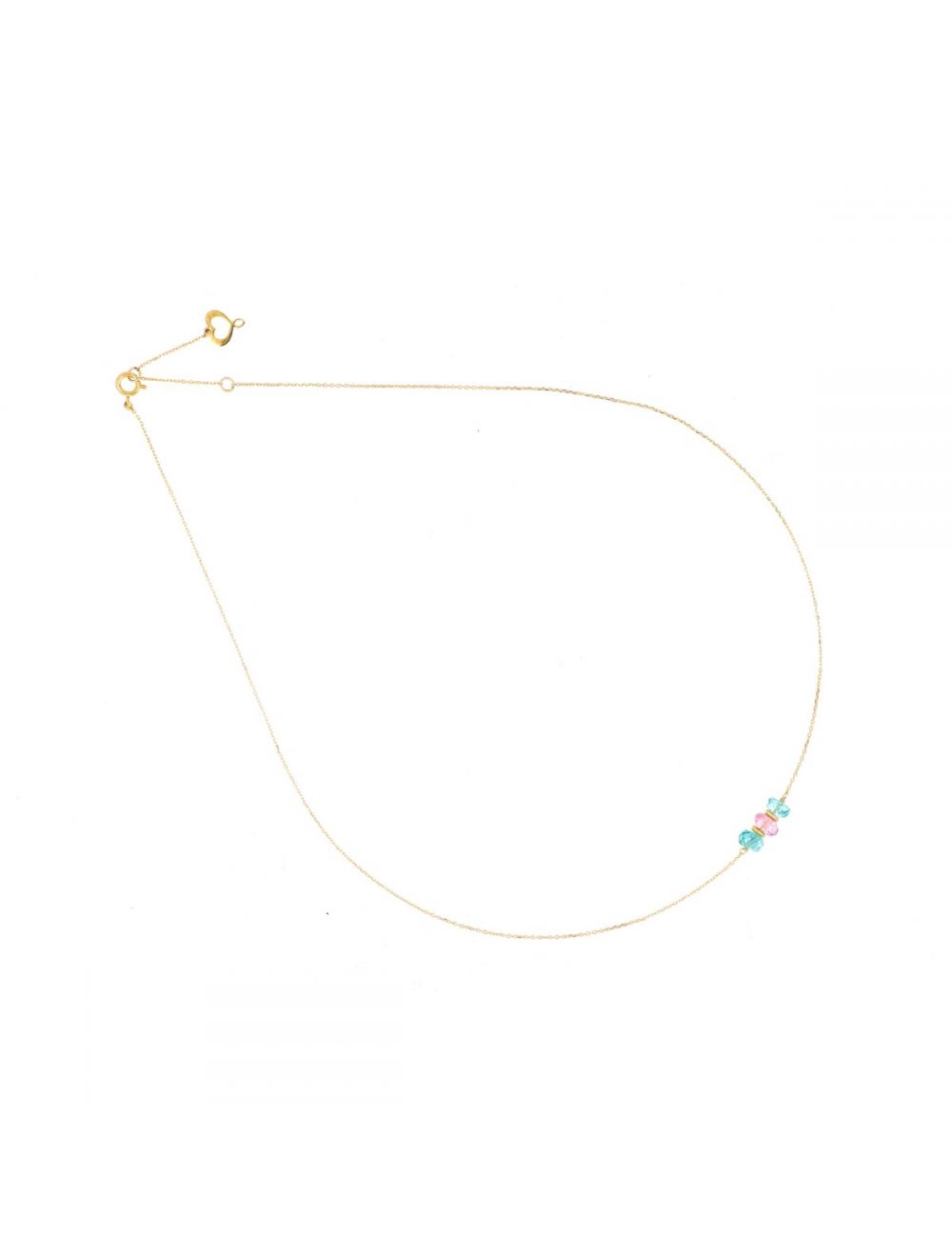 MAMAN ET SOPHIE GCSSO2AP1TR GIROCOLLO 18KT APATITE E TOPAZIO ROSA