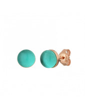 Carica l'immagine nel visualizzatore di Gallery, MIMI Orecchini Zabette in oro rosa 9k, doppiette di madreperla verde acqua O21VZKDVE - Barresi Preziosi Concept_Store Cremona