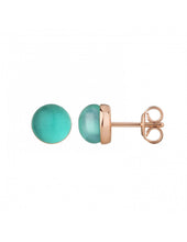 Carica l'immagine nel visualizzatore di Gallery, MIMI Orecchini Zabette in oro rosa 9k, doppiette di madreperla verde acqua O21VZKDVE - Barresi Preziosi Concept_Store Cremona