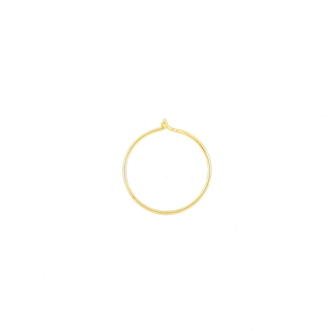 MAMAN ET SOPHIE MONO ORECCHINO 18KT CERCHIO FILO D'ORO 13MM ORFLD13