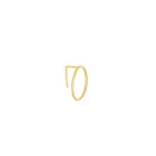 Carica l&#39;immagine nel visualizzatore di Gallery, MAMAN ET SOPHIE MONO ORECCHINO LOBO 18KT FILO D&#39;ORO ORFLD4