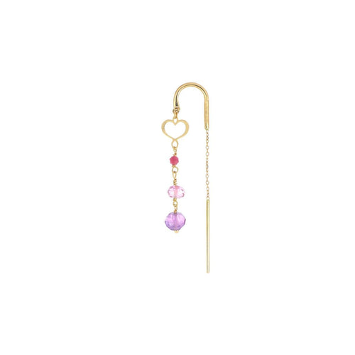 MAMAN ET SOPHIE ORNUVURO MONO ORECCHINO AGO 18KT NUVOLE ROSA