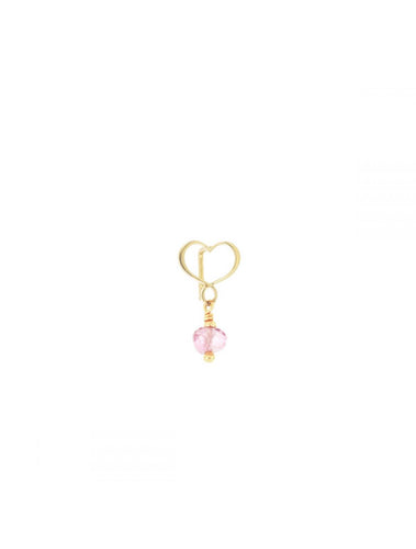 MAMAN ET SOPHIE ORSSO41TR ORECCHINO CUORE MAMAN TOPAZIO ROSA 18KT