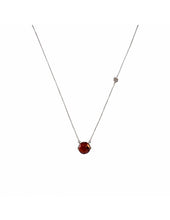 Carica l'immagine nel visualizzatore di Gallery, MIMI Pendente Zabette 18k, granato rosso P24VZRGRN-42