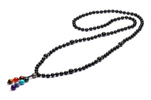 ANTRACITE COLLANA MALA TIBETANO VITA