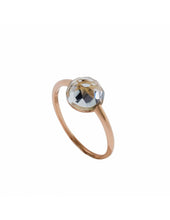 Carica l'immagine nel visualizzatore di Gallery, MIMI Anello Zabette in oro rosa 18K, topazio azzurro briolettato A24VZRTAZ-54 - Barresi Preziosi Concept_Store Cremona