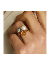Carica l'immagine nel visualizzatore di Gallery, MIMI Anello Zabette in oro rosa 18K, topazio azzurro briolettato A24VZRTAZ-54 - Barresi Preziosi Concept_Store Cremona