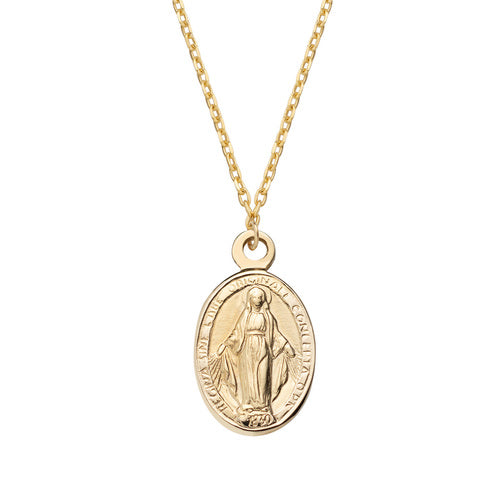 AMENN AU9CLMIG1 Collana Medaglia Miracolosa Oro 9kt