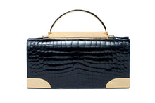 Carica l&#39;immagine nel visualizzatore di Gallery, BARRESI MILANO Borsa Jasmine in Alligatore Blu Pacific