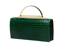 Carica l&#39;immagine nel visualizzatore di Gallery, BARRESI MILANO Borsa Jasmine in Alligatore Verde
