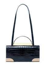 Carica l&#39;immagine nel visualizzatore di Gallery, BARRESI MILANO Borsa Jasmine in Alligatore Blu Pacific