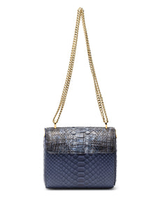 BARRESI MILANO Borsa Lucia in Pitone Blu