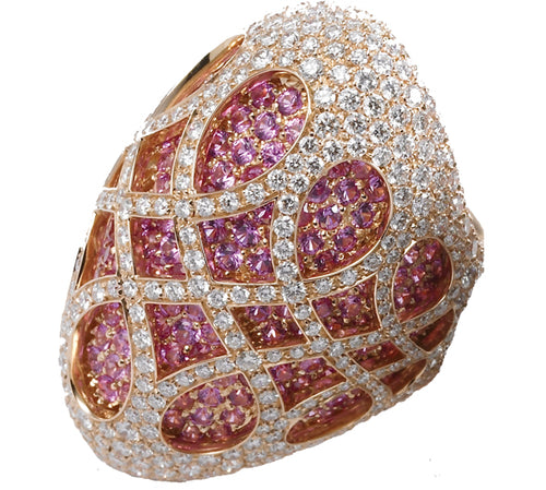 PALMIERO ANELLO ANELLO INFINITO AN7361R/2 ORO DIAMANTI ZAFFIRI