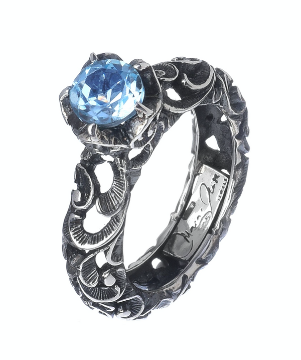 MARIA E LUISA ANELLO AA0049 TOPAZIO AZZURRO