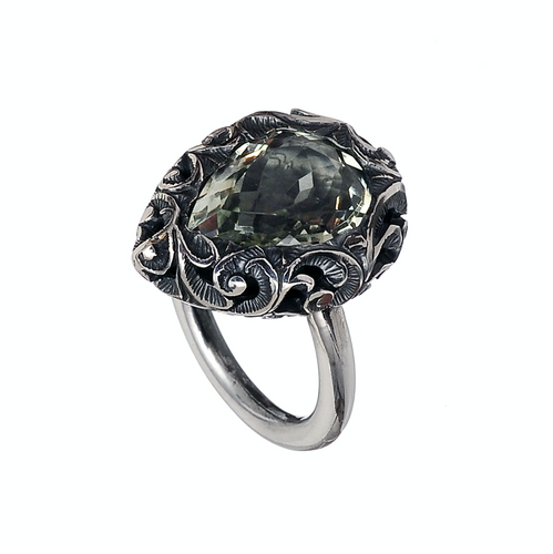 MARIA E LUISA ANELLO AA0026 PRASIOLITE