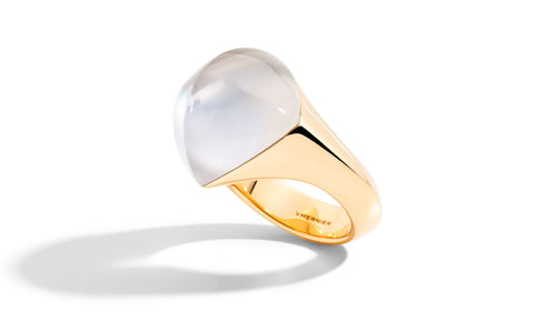 VHERNIER ANELLO PAN DI ZUCCHERO 00772A203 MADREPERLA BIANCA QUARZO GIRASOLE