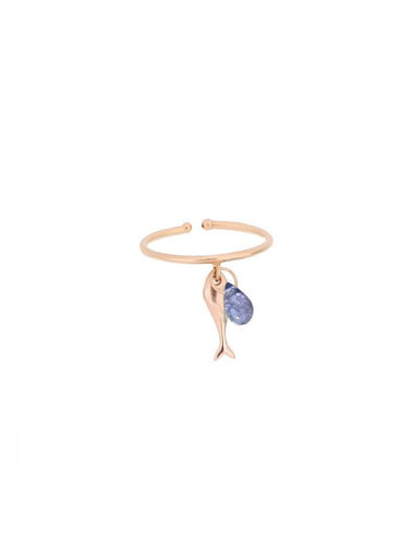 MAMAN ET SOPHIE AURUM ANALC1M ANELLO ORO ALICE CON ACQUAMARINA