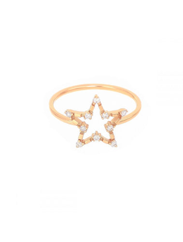 MAMAN ET SOPHIE AURUM ANETLRB13 ANELLO ORO ROSA E STELLA CON DIAMANTI