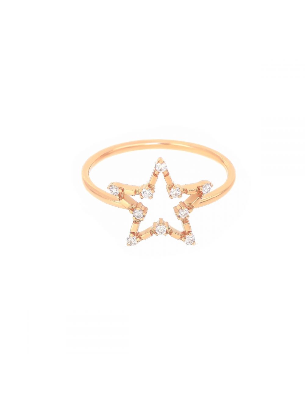 MAMAN ET SOPHIE AURUM ANETLRB13 ANELLO ORO ROSA E STELLA CON DIAMANTI