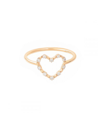 MAMAN ET SOPHIE AURUM ANMCRRB13 ANELLO CUORE PICCOLO ORO ROSA CON DIAMANTI