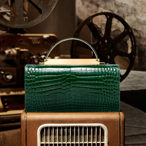 BARRESI MILANO Borsa Jasmine in Alligatore Verde