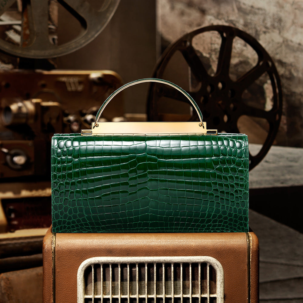 BARRESI MILANO Borsa Jasmine in Alligatore Verde