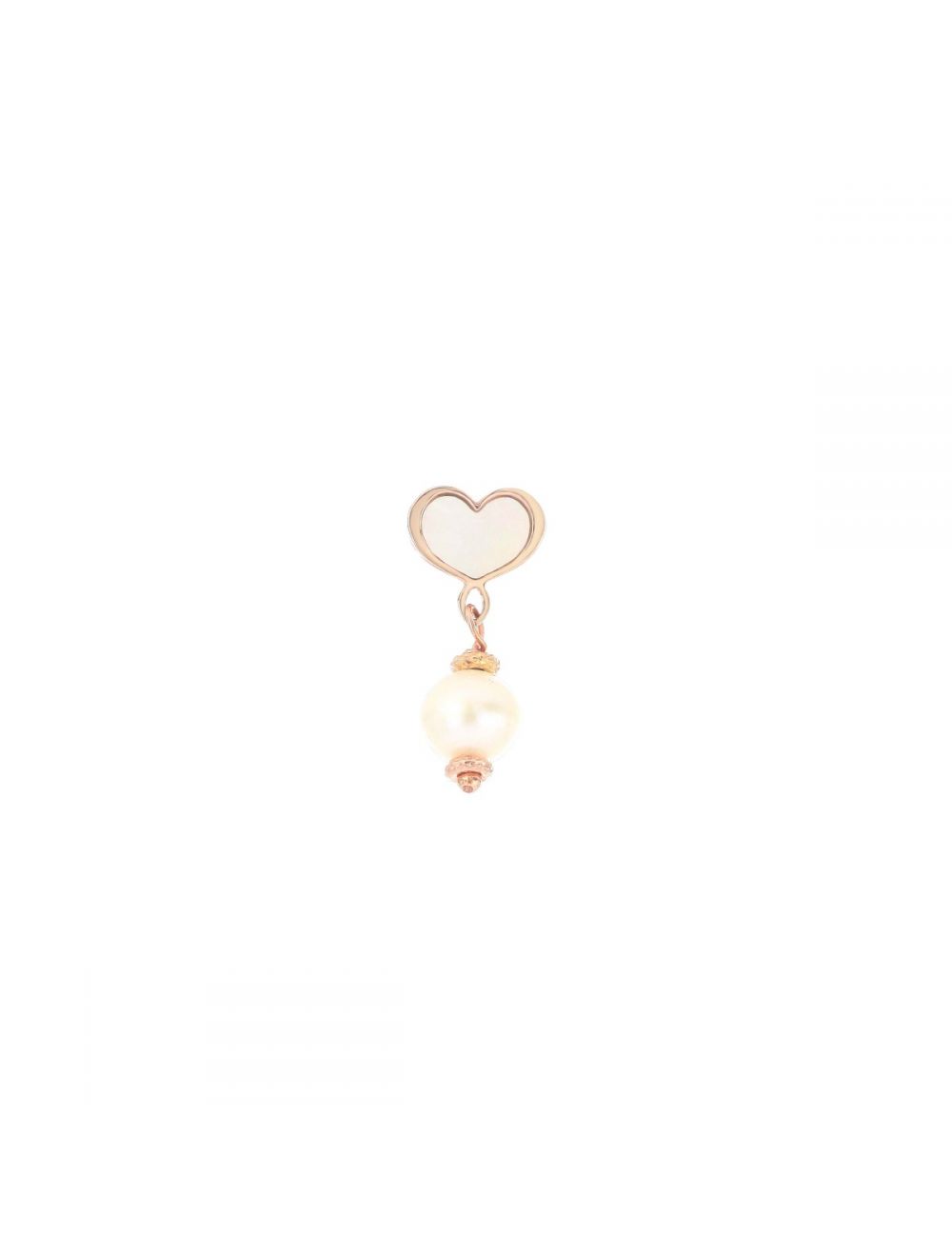 MAMAN ET SOPHIE MONO ORECCHINO ORLAB4B PERLA BIANCA CUORE MAMAN ROSA