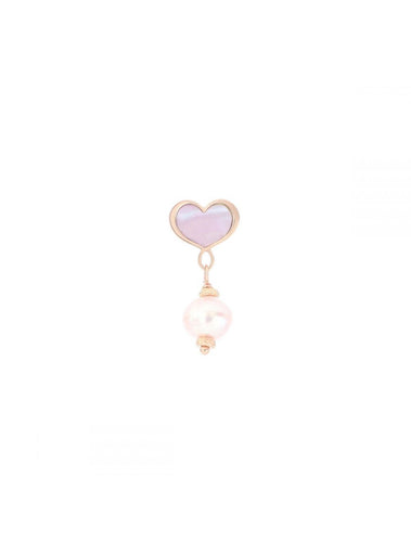 MAMAN ET SOPHIE MONO ORECCHINO ORLAB4R PERLA ROSA CUORE MAMAN ROSA