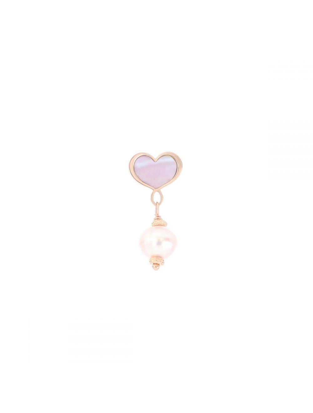 MAMAN ET SOPHIE MONO ORECCHINO ORLAB4R PERLA ROSA CUORE MAMAN ROSA