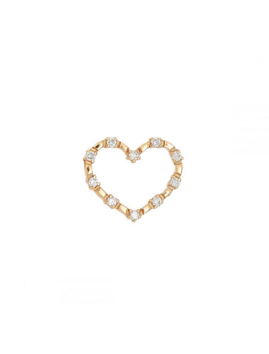 MAMAN ET SOPHIE AURUM ORMCR41RB MONO ORECCHINO ORO ROSA CUORE PICCOLO CON DIAMANTI